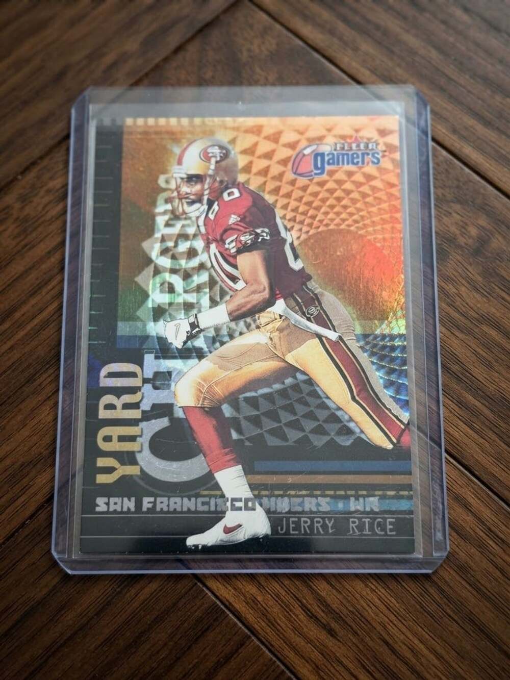 2000 Fleer Gamers Yard Chargers Jerry Rice Insert Card San Francisco 49ers